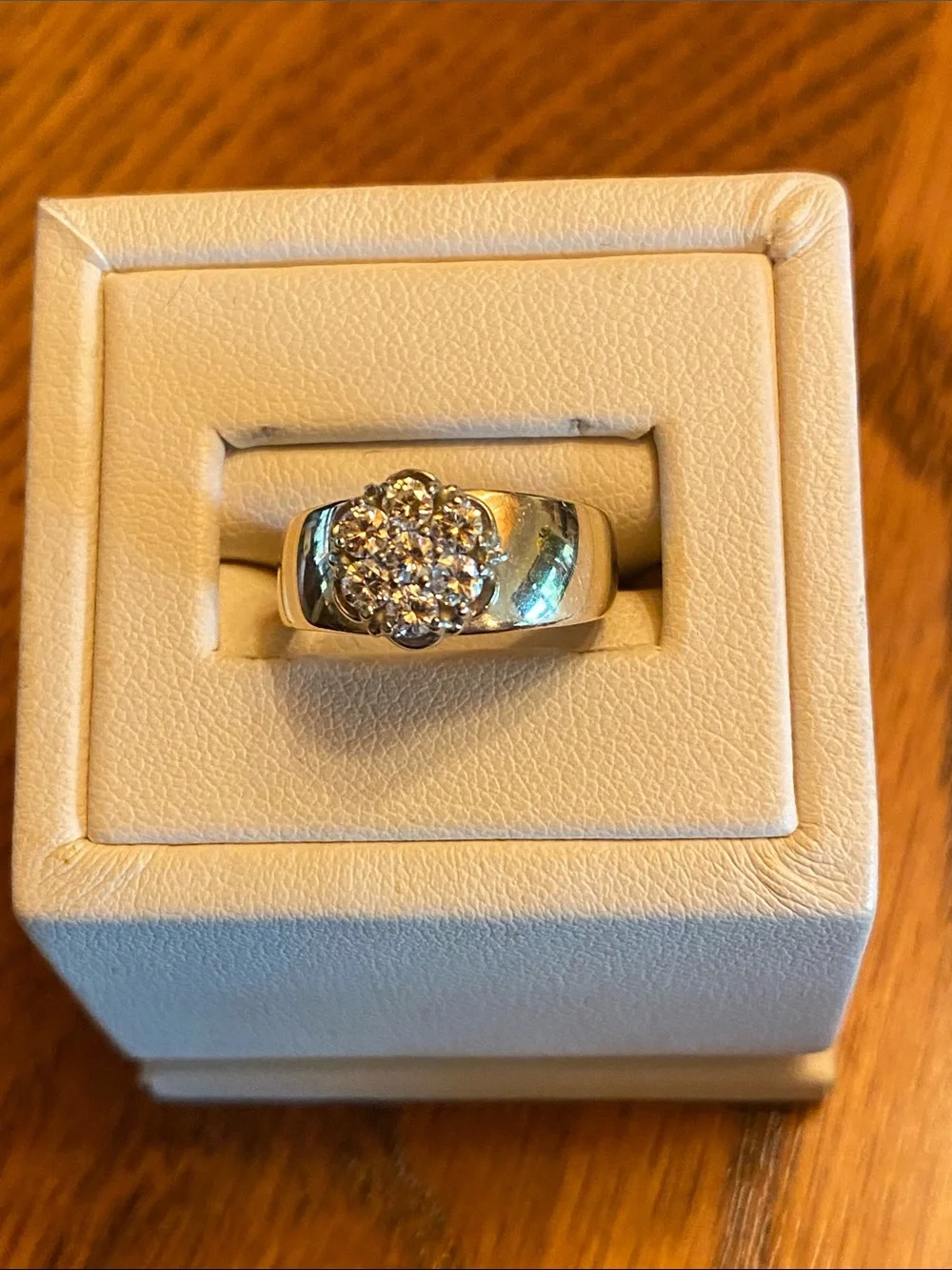 14 K Gold Diamond Cluster Ring